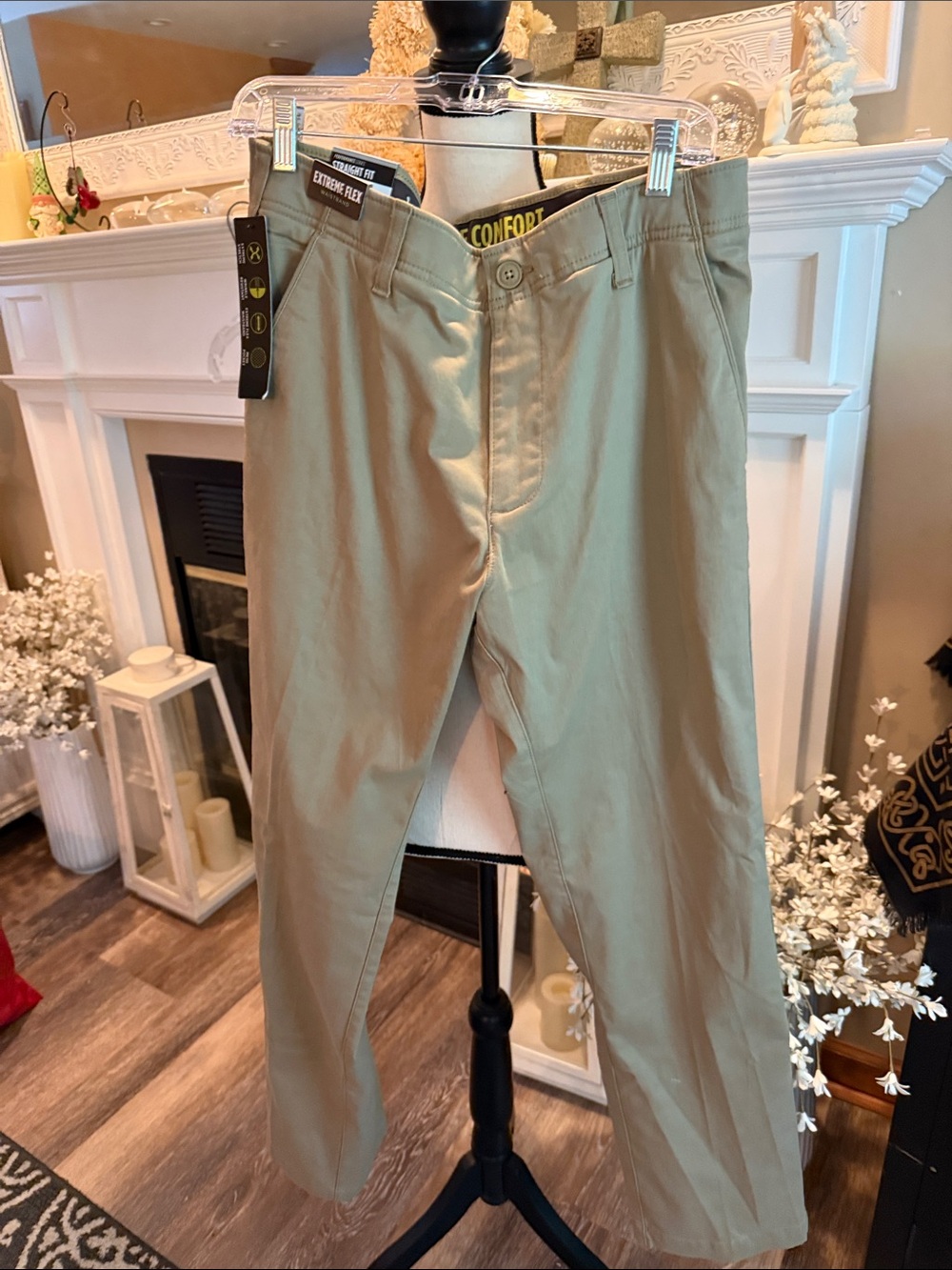Lee Men's Khaki Chino Pants - Olive